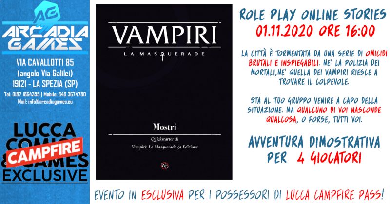 [ONLINE]  - Role Play Online Stories - Vampiri: La Masquerade 5 Ed. - Mostri (Campfire Exclusive) 