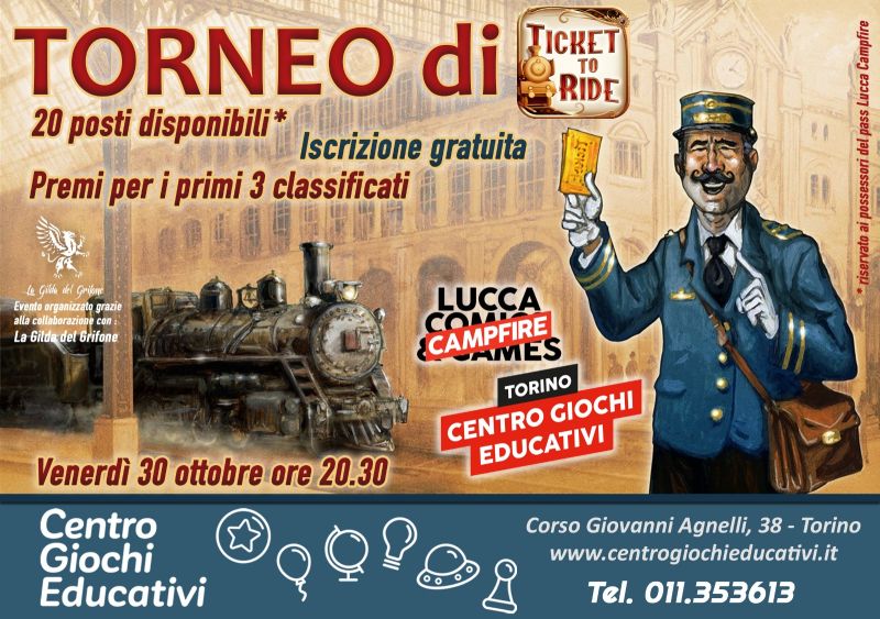 Torneo Ticket to Ride Centro Giochi Educativi Torino