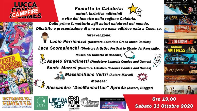 [ONLINE] Fumetto in Calabria: autori, inziative editoriali e vita del fumetto nella regione Calabria.