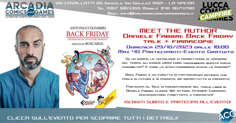 Daniele Fabbri – Talk & Firmacopie del nuovo libro “Back Friday”