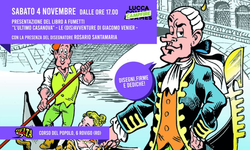 Firmacopie del fumetto L'ULTIMO CASANOVA con Rosario Santamaria 
