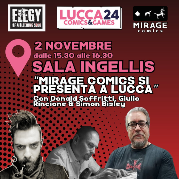 Mirage Comics si presenta a Lucca con Simon Bisley, Giulio Rincione e Donald Soffritti