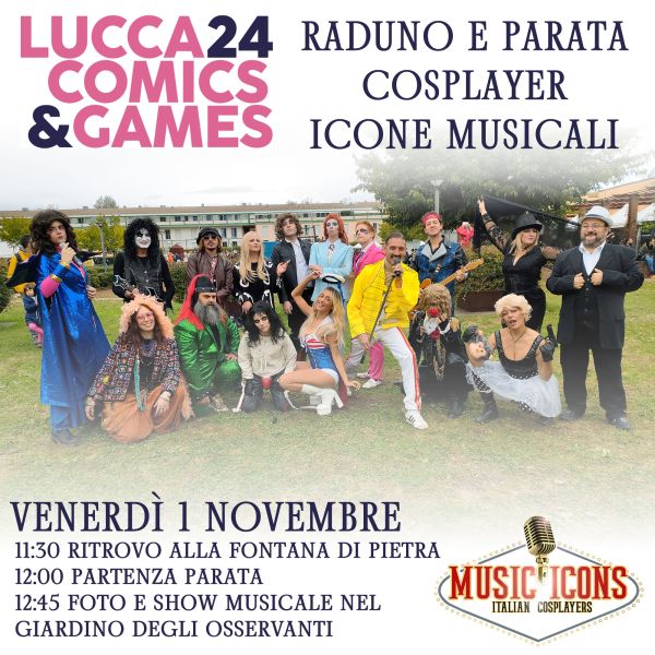 Raduno e Parata Cosplayer icone musicali